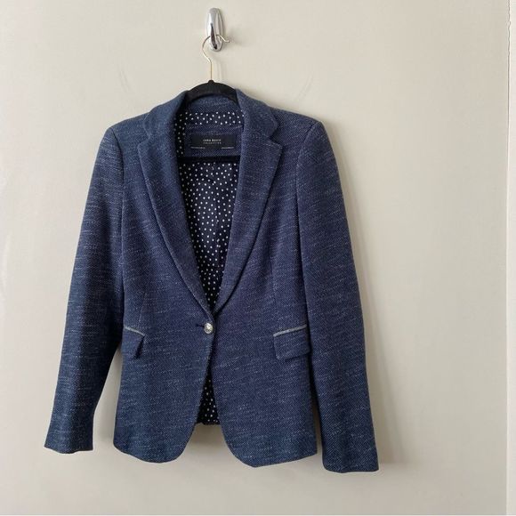 ZARA Cotton Academic Blazer - Single Button - Picture 2 of 12